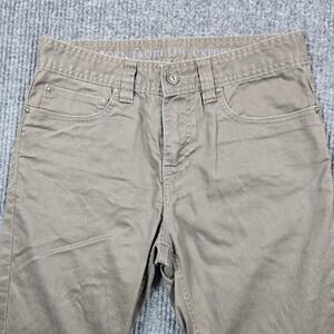PrAna Pants Mens 28x32 Beige Slim Fit Straight Leg 5 Pocket Casual Khaki Chino